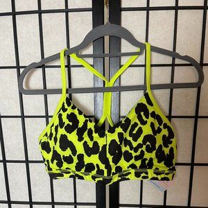 Fleo yellow cheetah sports bra xl
